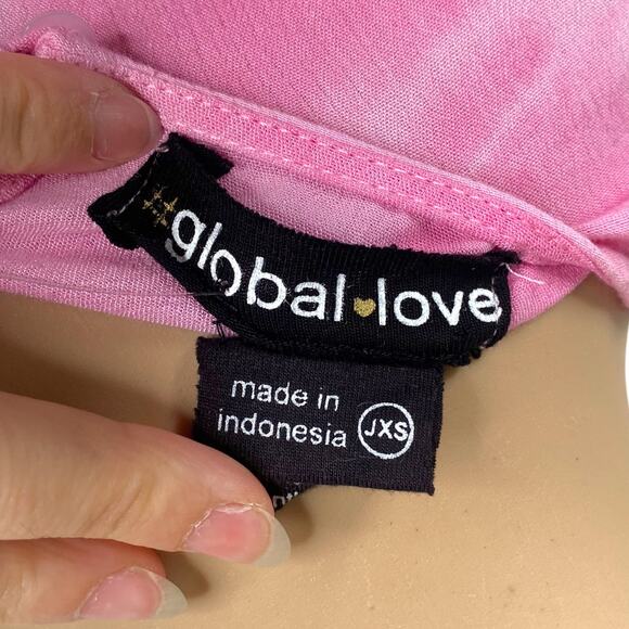 Pastel Pink Crochet Lace Tiered Ruffle Flutter Sleeve Dress SZ XS - Picture 8 of 10